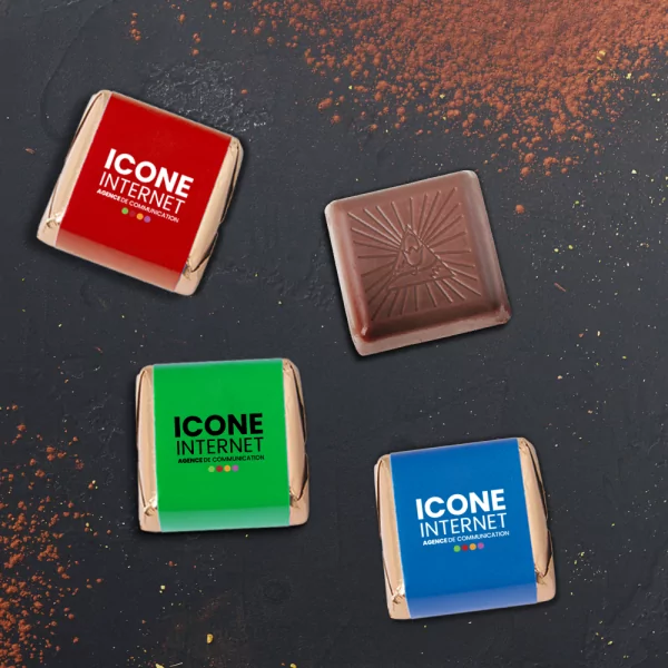 bonbon au chocolat chocolat personalisé icone bonbons publicitaire