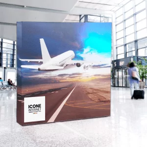 led display mur d'image droit stand plv