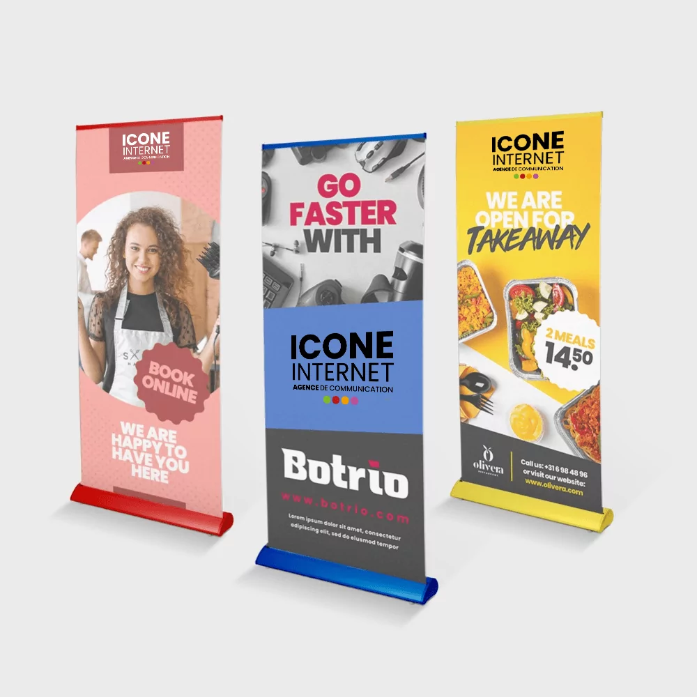Roll-up à base colorée Burlington