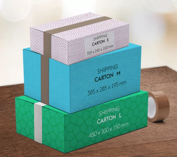Boîte d'expédition carton sans couvercle personnalisée