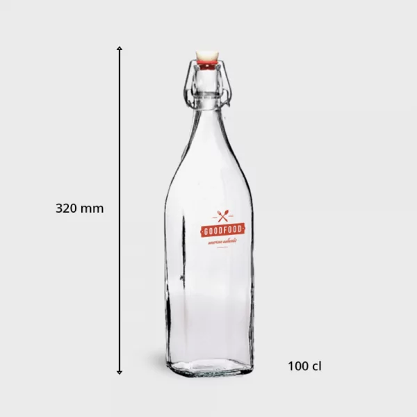 Bouteille carrée à bouchon mécanique Séoul