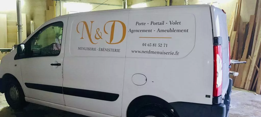 flocage camion lettrage menuisier