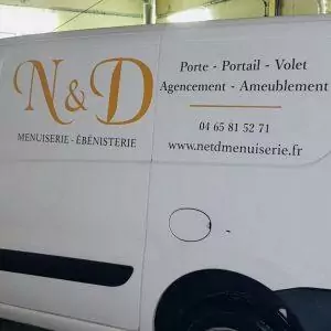 flocage camion lettrage menuisier