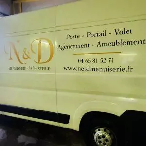 flocage camion lettrage menuisier