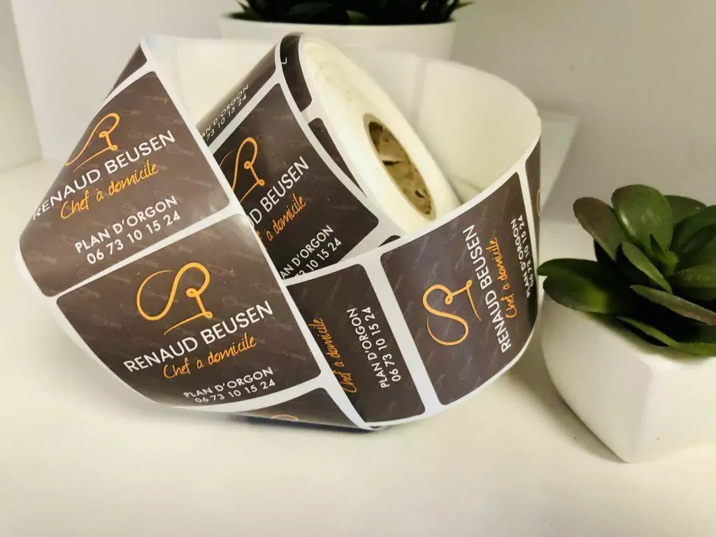 étiquettes rouleau pour traiteur