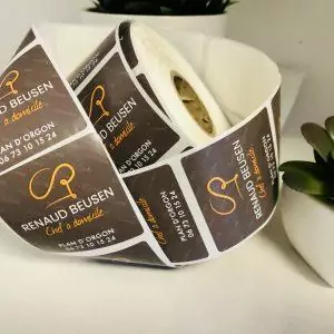 étiquettes rouleau pour traiteur