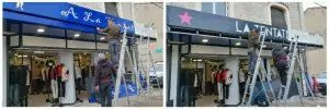 Enseigne caisson lumineux pret a porter