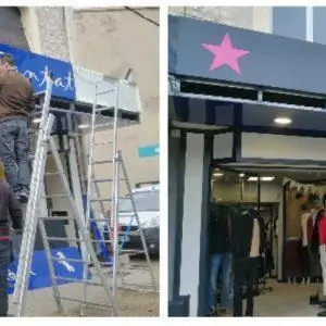 Enseigne caisson lumineux pret a porter