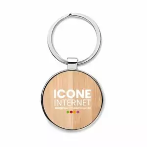 Porte-clés bambou personnalisé et publicitaire