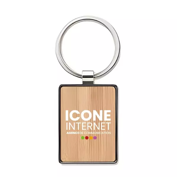 Porte-clés en bois personnalisé et publicitaire
