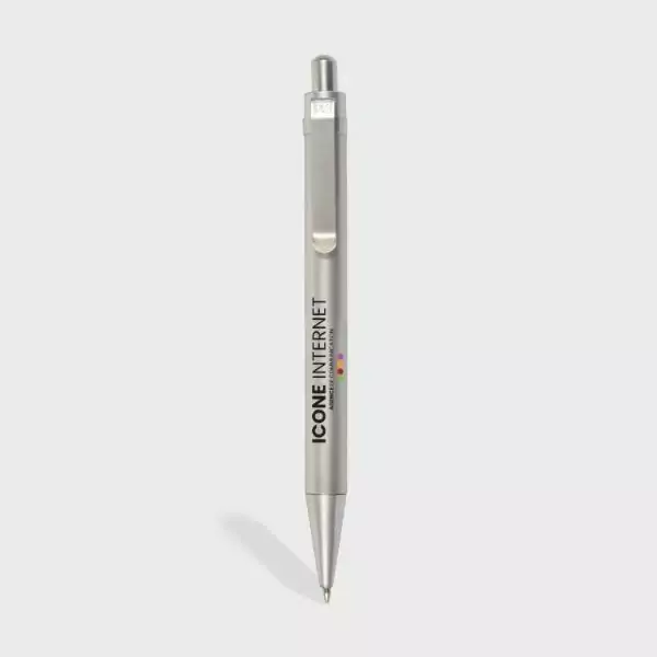 Stylo à pointe argenté personnalisé et publicitaire
