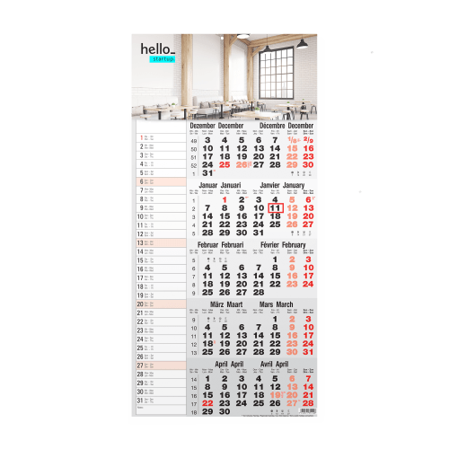 Calendrier mural personnalisée et publicitaire