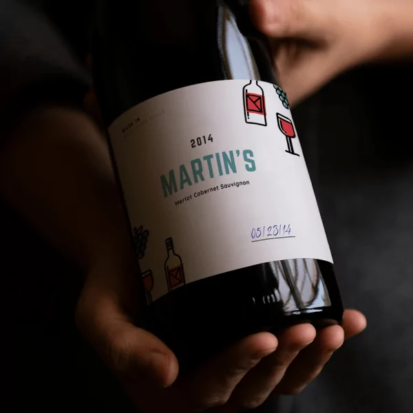 étiquettes bouteille de vin