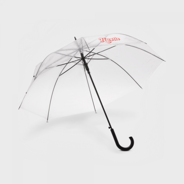 Parapluie Canne Transparent Falconetti - 87 Cm, 8 Baleines, Toile POE - Style Cloche Pour Mariage, Élégant Et Imperméable