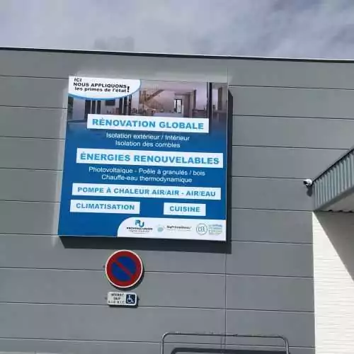 Panneau enseigne lettres découpées poseur