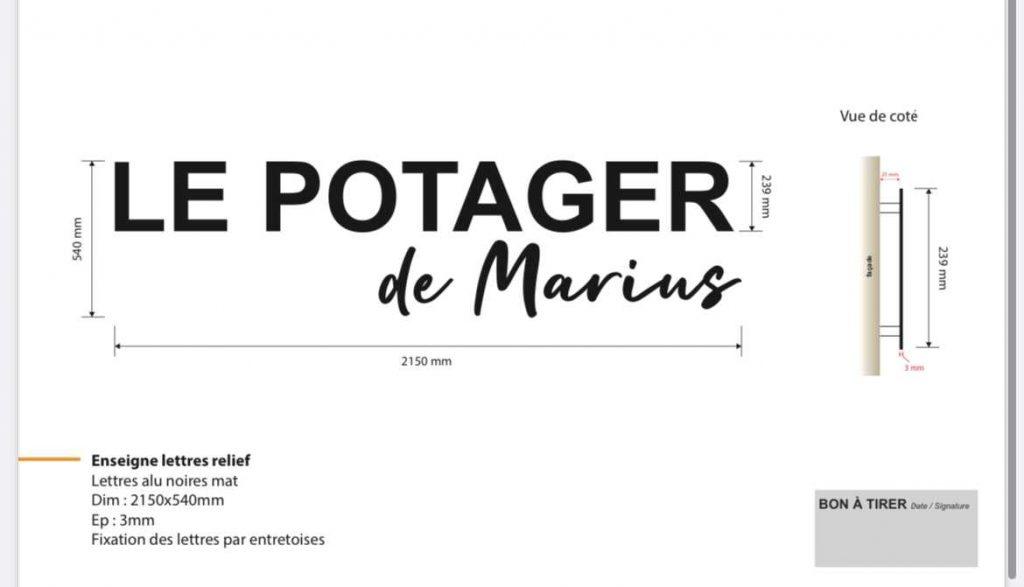 enseigne lettres decoupées modele