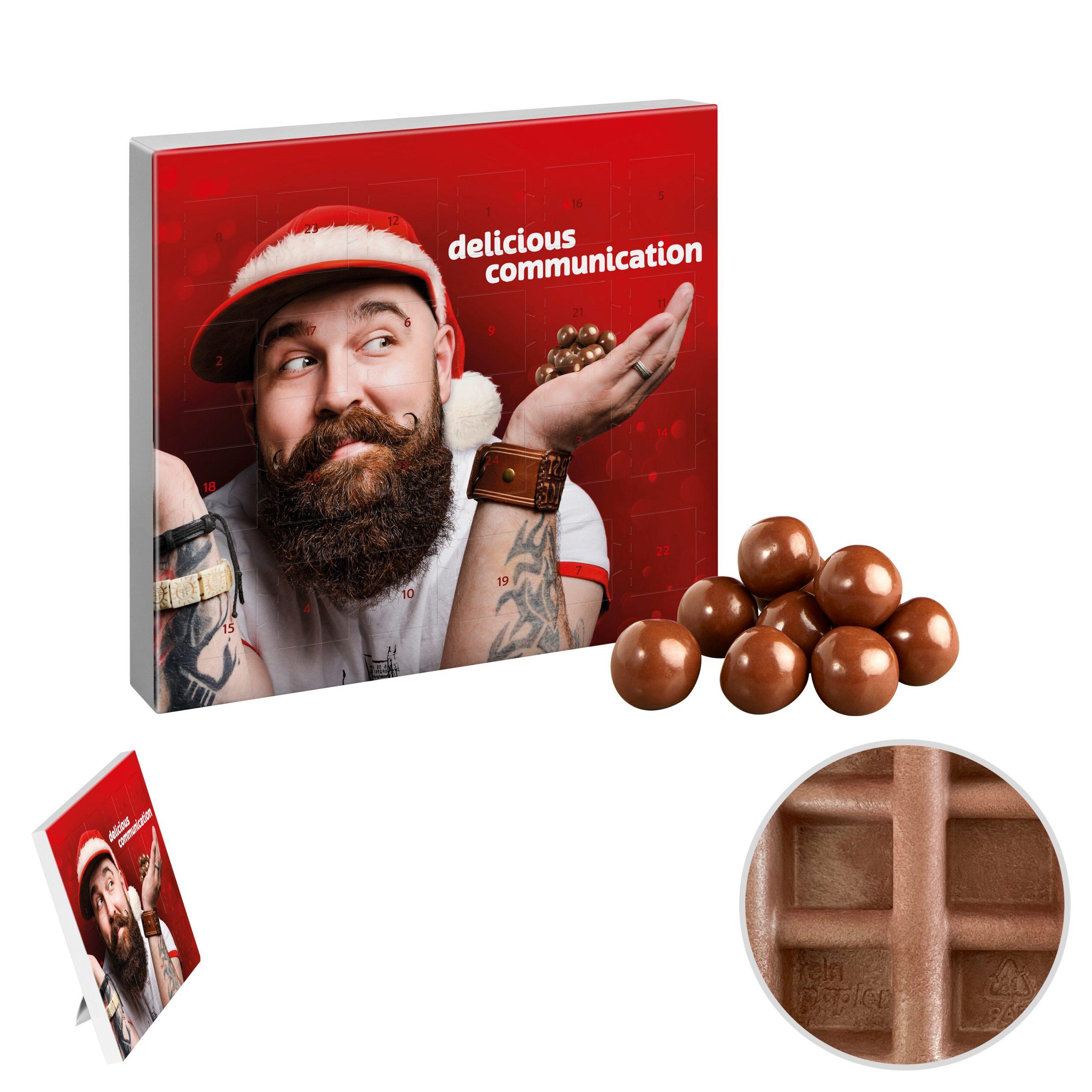 Calendrier de l’avent Mini aves boules croustillantes au chocolat – version écologique