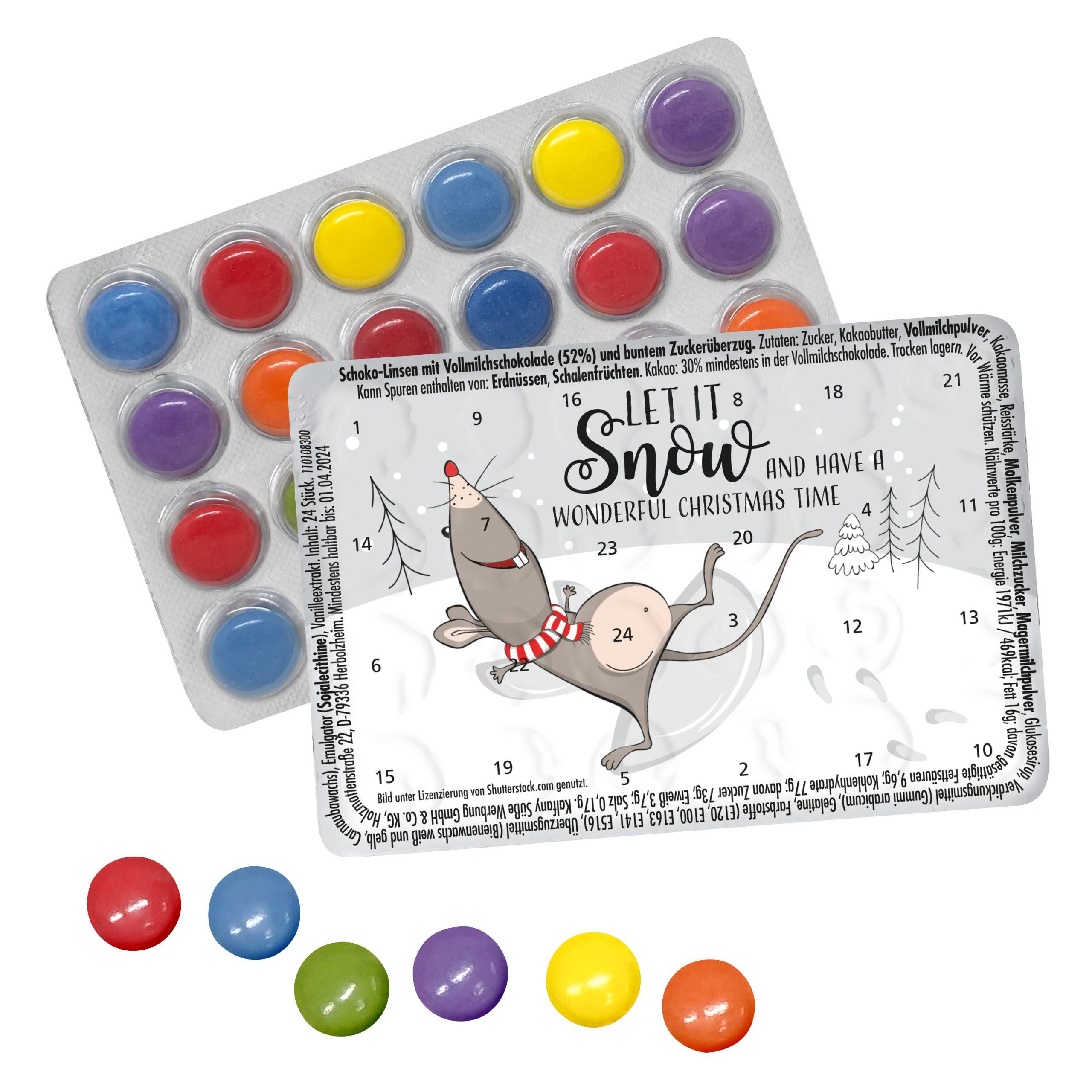 Le plus petit calendrier (de l'avent) du monde MOTIFS STANDARD avec bonbons en chocolat