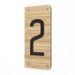 Identificateurs chiffre et lettre avec entretoises - Gamme Wood