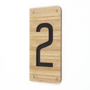 Identificateurs chiffre et lettre avec entretoises - Gamme Wood