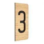 Indicateur d´étage chiffre et lettre adhésif - Gamme Wood