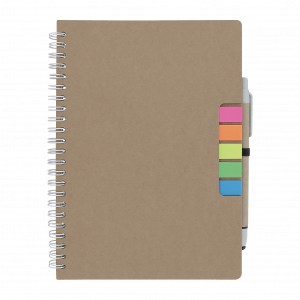 CARNET SPIRALE ADHESIF / STYLO