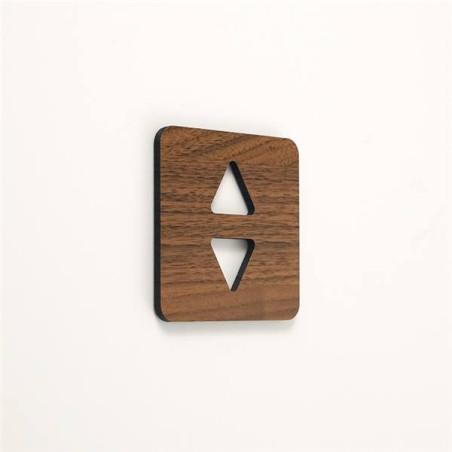 Pictogramme ascenseur découpé en bois