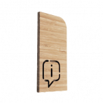 Plaque de Porte Information - H 200 x Larg 97 mm - Bambou -Gamme Woody®