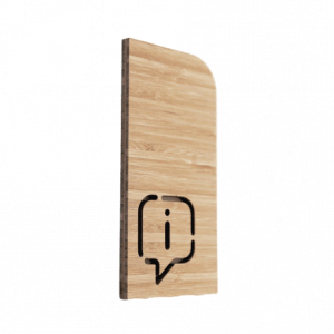 Plaque de Porte Information - H 200 x Larg 97 mm - Bambou -Gamme Woody®