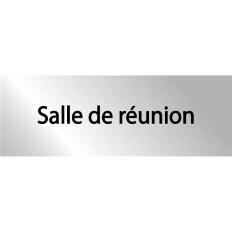 Plaque en alu gravé Salle de réunion - H 70 x L 200 mm - Gamme Myriad