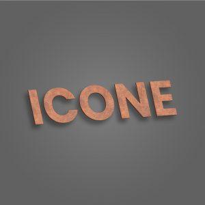 Enseigne lettres Dibon Alu brossé cuivre