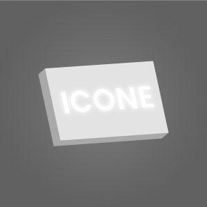 Enseigne caisson ajourée rectangulaire