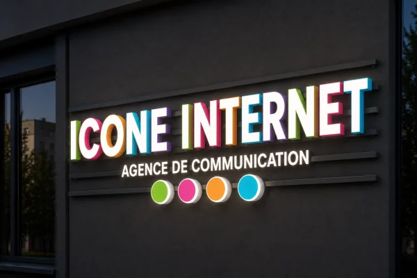Enseigne lettres boitiers : éclairage face