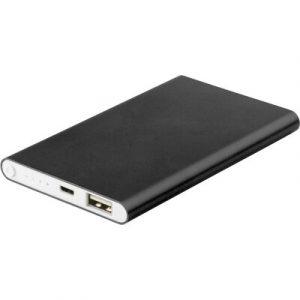 Power Bank 4000 mAh avec bouton marche/arrêt et diodes indiquant le niveau de puissance, câble USB inclus