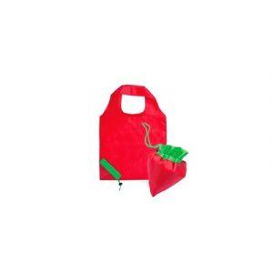 Sac shopping pliable avec housse en forme de fruit (05-fraise, 06-ananas, 07-orange, 10-pomme, 13-raisin, 62-kiwi, 99-tomate), produit en polyester 190T