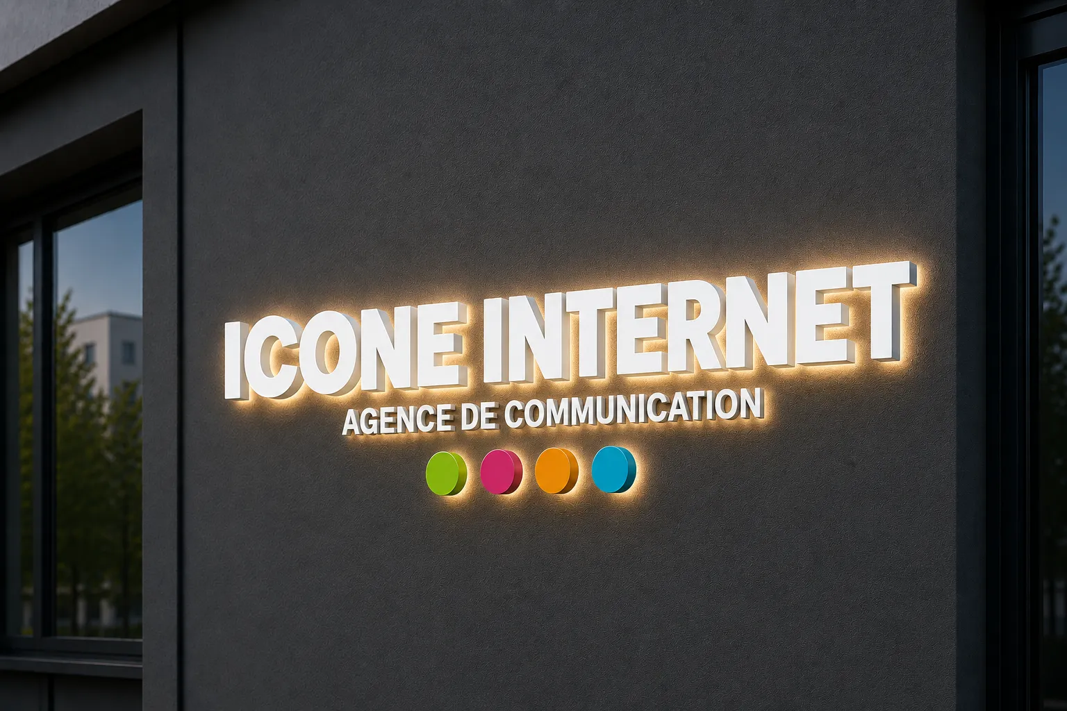 Enseigne lettres PVC avec rétro éclairage