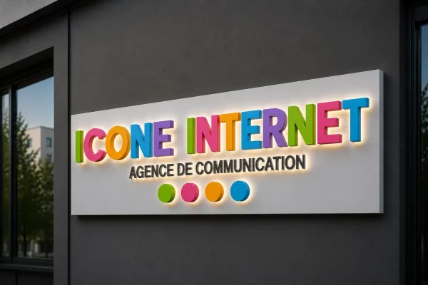 Enseigne lettres PVC avec rétro éclairage