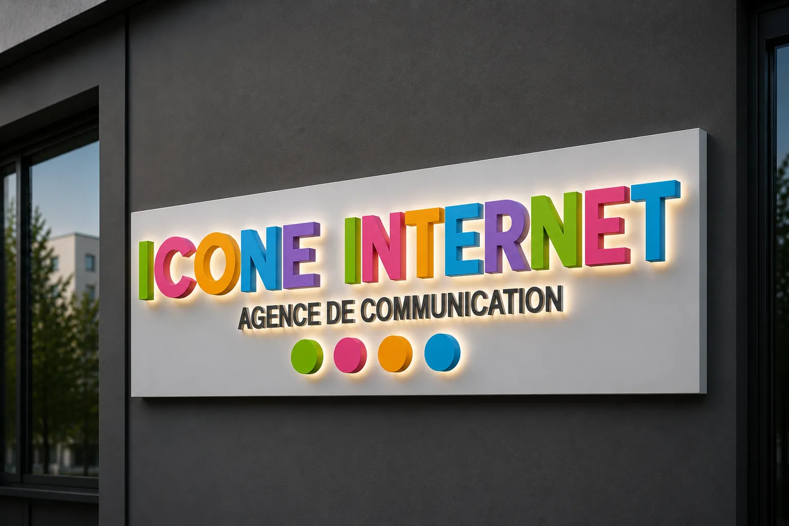 Enseigne lettres PVC avec rétro éclairage