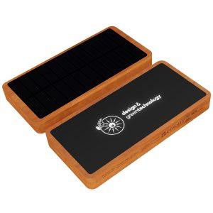 Powerbank éco solaire 10000 FSC 100% bambou