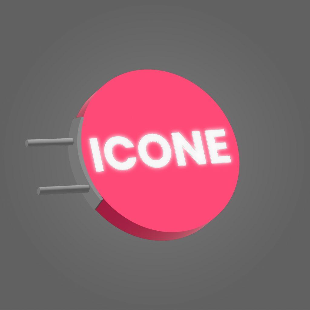 Enseigne drapeau ajourée ronde