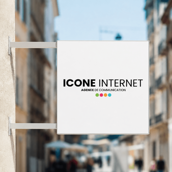 Enseigne drapeau : la gamme Icone Internet à Châteaurenard