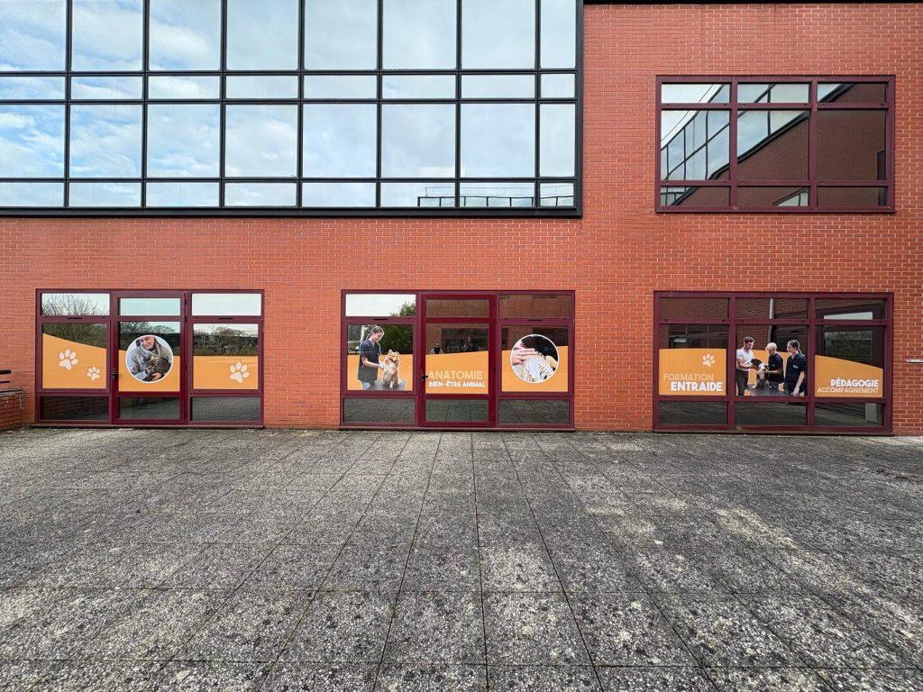 Etude fabrication et pose d'adhésifs pour école