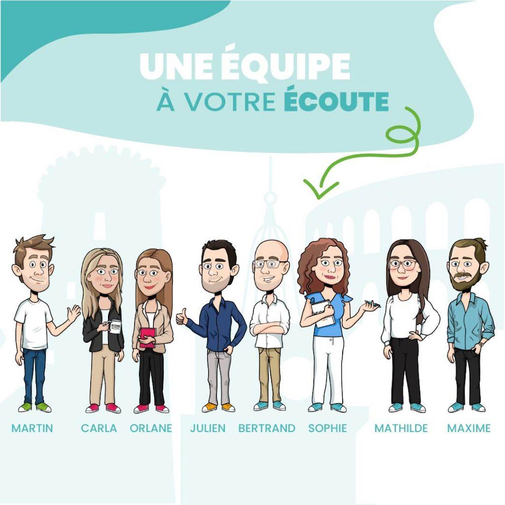 equipe agence icone internet