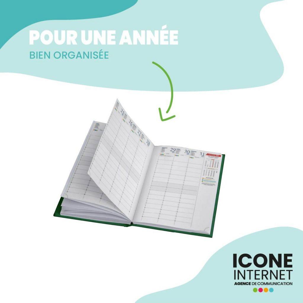 agendas publicitaires et personnalisés 2026