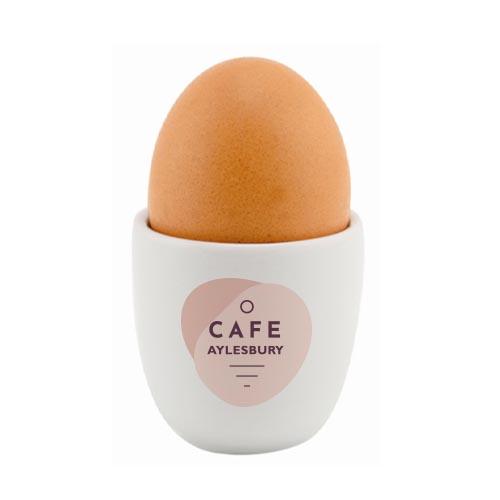 Coquetier en céramique GOODIES vaisselle personnalisés et publicitaire