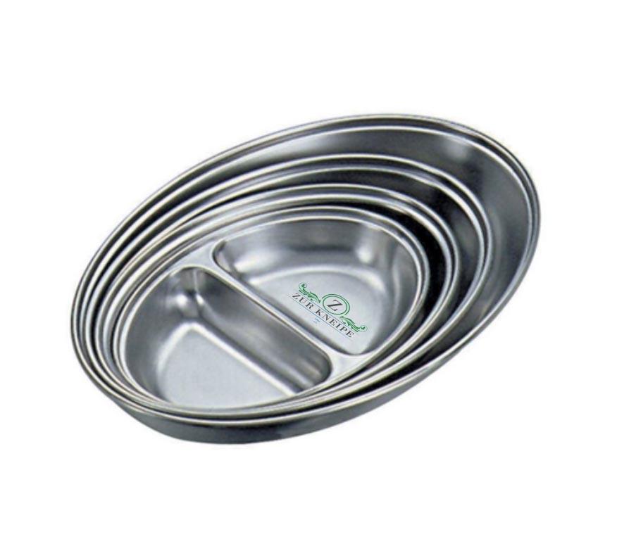 Plat à légumes ovale en acier inoxydable (203 mm) GOODIES vaisselle personnalisés et publicitaire