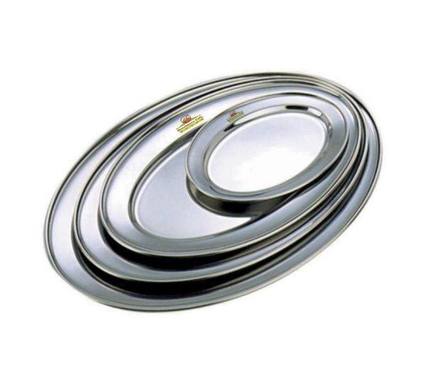 Plat plat ovale en acier inoxydable (508 mm) GOODIES vaisselle personnalisés et publicitaire