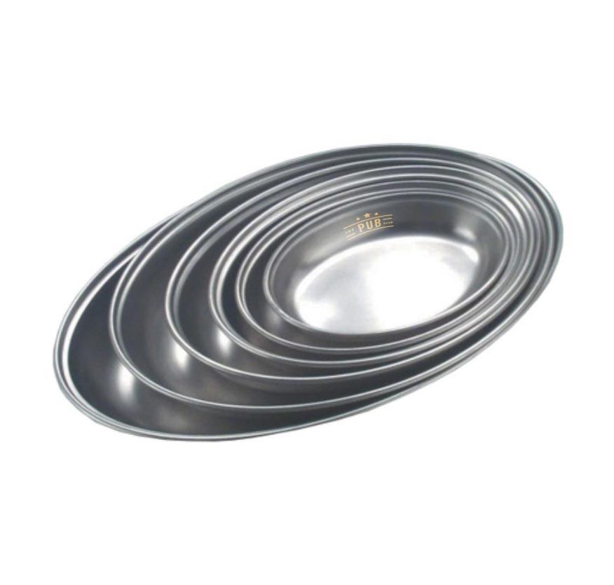 Plat à légumes ovale en acier inoxydable (203mm) GOODIES vaisselle personnalisés et publicitaire