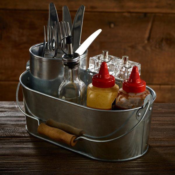 Caddy ovale en acier inoxydable GOODIES RESTAURANTS