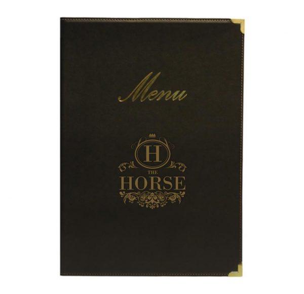 Porte-menu classique A5 noir 4 pages GOODIES RESTAURANTS